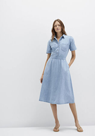 Marley Açık Mavi Denim Elbise 1310537-89692