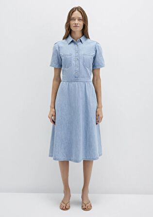 Marley Açık Mavi Denim Elbise 1310537-89692