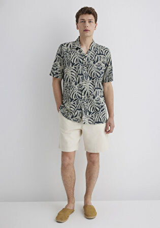 Baskılı Gri Gömlek 0211489-89886