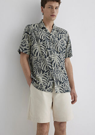 Baskılı Gri Gömlek 0211489-89886