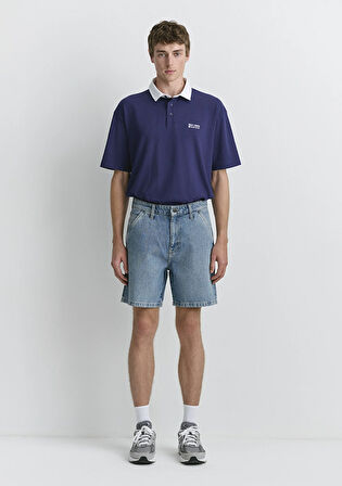 Rotterdam Mv91 Street İndigo Mavisi Jean Şort 0410185-89128