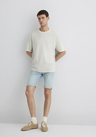 Tim Street Açık Mavi Jean Şort 0428489644