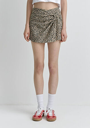 Leopar Desenli Şort Etek 1410188-89858