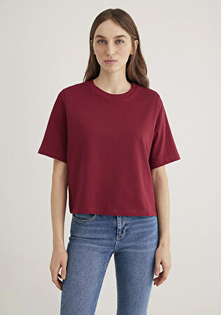 Bordo Basic Tişört 1613077-70430