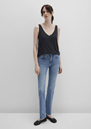 Dantel Detaylı Tencel TM Siyah Modal  Atlet 1613215-900