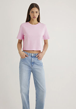 Pembe Crop Tişört 1613072-71117