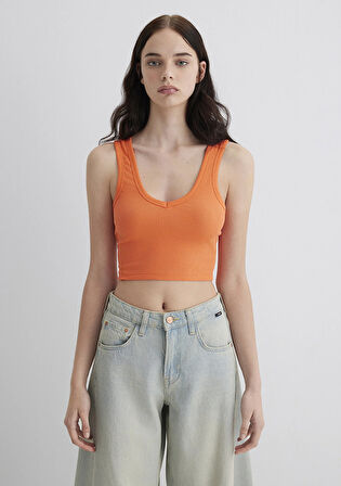 V Yaka Turuncu Basic Crop Atlet 1612375-71272