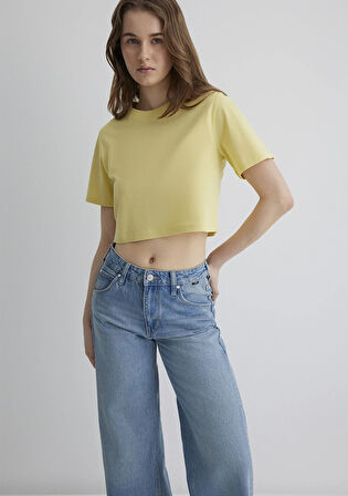 Sarı Crop Tişört 1613072-71285