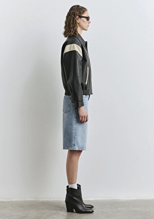 Siyah Suni Deri Ceket 1110727-900