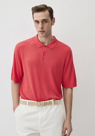 Pembe Kısa Kollu Triko Polo 0710304-70967