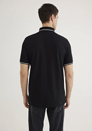 Yaka Detaylı siyah Polo Tişört 0612619-900