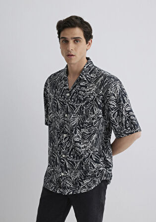 Kısa Kollu Baskılı Gömlek 0211535-90436