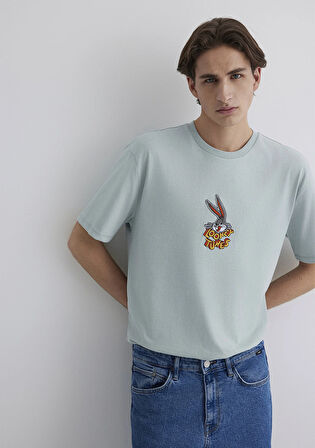 Bugs Bunny Baskılı Gri Tişört 0612656-70148
