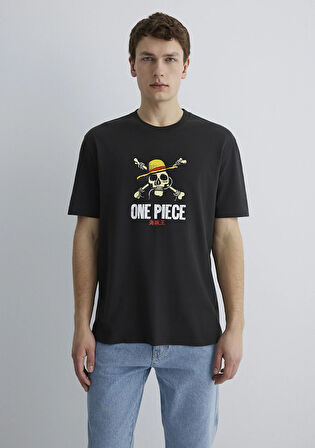 One Piece Baskılı Gri Tişört 0612662-70092