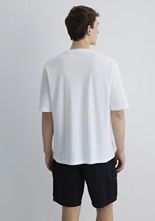 Mavi Minimal Logo Baskılı Beyaz Tişört 0612710-620