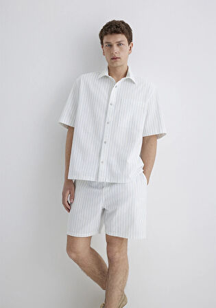 Çizgili Mavi Gömlek 0211485-85440