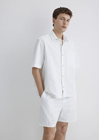 Çizgili Mavi Gömlek 0211485-85440