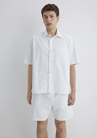 Çizgili Mavi Gömlek 0211485-85440