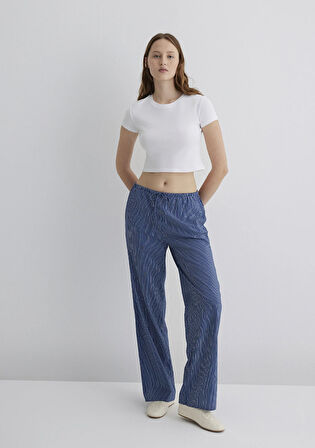 Çizgili Lacivert Pantolon 1010999-89853