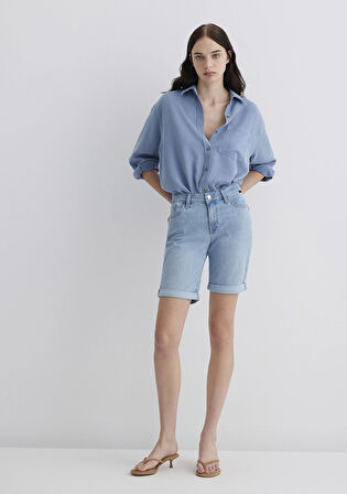 Alexis Gold Klasik Açık Mavi Jean Şort 1441589731