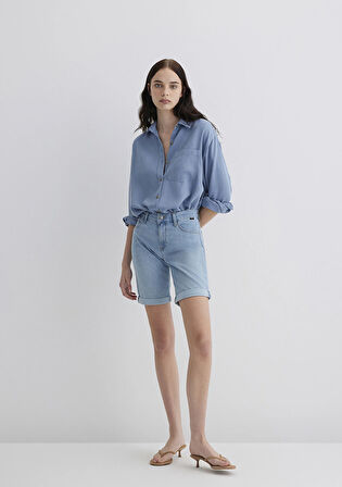 Alexis Gold Klasik Açık Mavi Jean Şort 1441589731