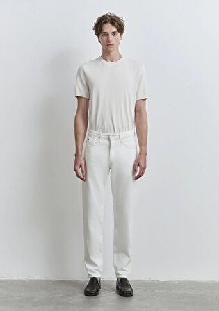 London Classic Denim Kırık Beyaz Jean Pantolon 0010172-89657