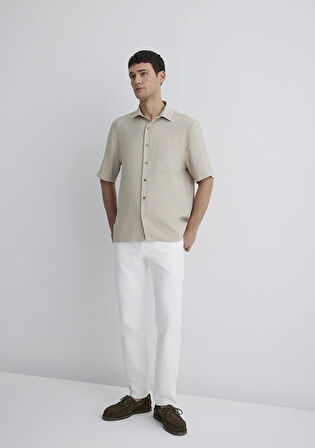 London Classic Denim Kırık Beyaz Jean Pantolon 0010172-89657