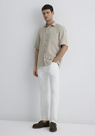 London Classic Denim Kırık Beyaz Jean Pantolon 0010172-89657
