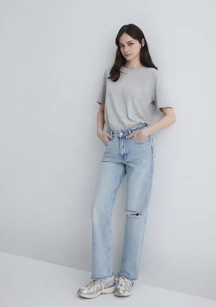 Barcelona Kolej Vintage Açık Mavi Jean Pantolon 101047-89198