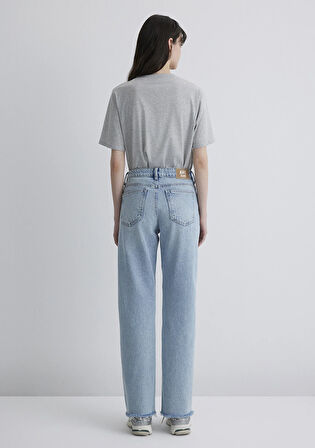 Barcelona Kolej Vintage Açık Mavi Jean Pantolon 101047-89198