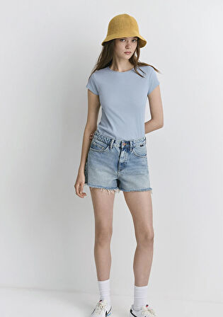 Cherry 90lar Vintage Açık Mavi Jean Şort 1410022-89733