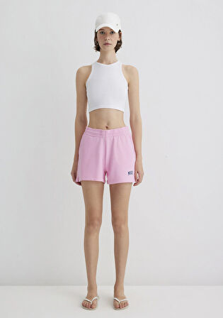 Mavi Logo Baskılı Pembe Şort 1410155-70972