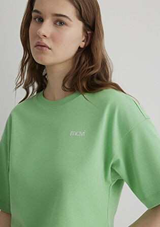 Mavi Logo Baskılı Yeşil Crop Tişört 1613070-71759