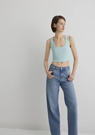 Yeşil Crop Basic Atlet 1613071-71731