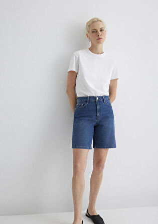 Eliana Casual Koyu Mavi  Jean Şort 1411221-89749