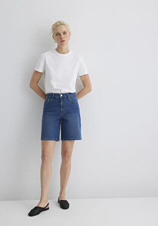 Eliana Casual Koyu Mavi  Jean Şort 1411221-89749
