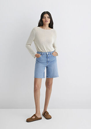 Eliana Casual Açık Mavi Jean Şort 1411221-89750