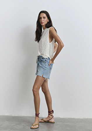 Heidi 90lar Vintage Açık Mavi Jean Şort 1410057-89743