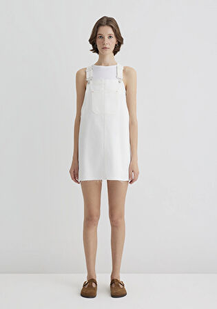 Iza Kırık Beyaz Jean Elbise 1310662-89835