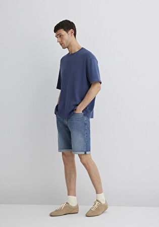 Brian 90lar İndigo Mavisi Jean Şort 0418487835