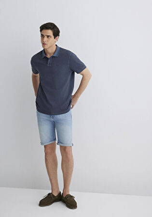 Brian 90lar Canlı Mavi Jean Şort 0418489818