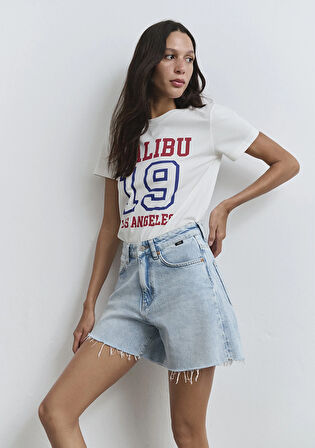 Millie 90lar Açık Mavi Jean Şort 1458989752