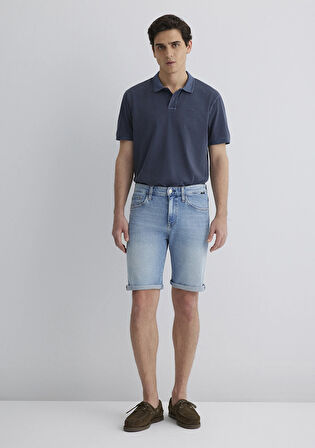 Brian 90lar Canlı Mavi Jean Şort 0418489818