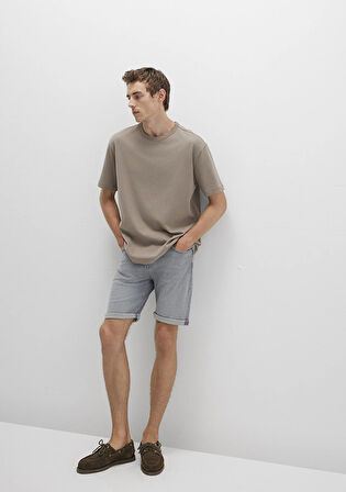 Brian 90lar Açık Gri Jean Şort 0418489820