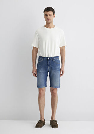 Brian Sporty Koyu Mavi Jean Şort 0418490389