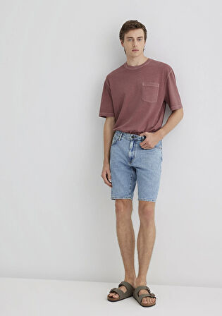 Lucas Street Vintage Açık Mavi Jean Şort 0412607-90388