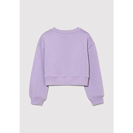 MAVİ LOGO CROP SWEATSHIRT