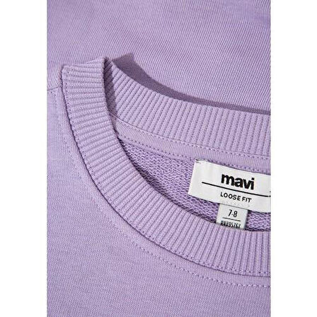MAVİ LOGO CROP SWEATSHIRT