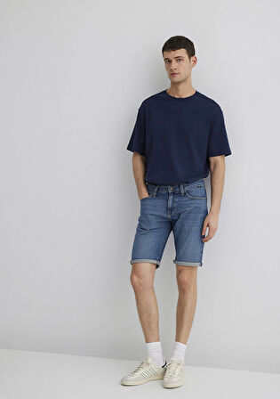 Tim Street Gölgeli Indigo Mavisi Jean Şort 0428487143