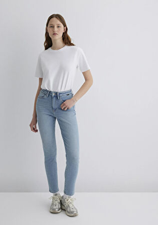 Star Gold Shape Puslu Buz Mavi Jean Pantolon 101077-89180